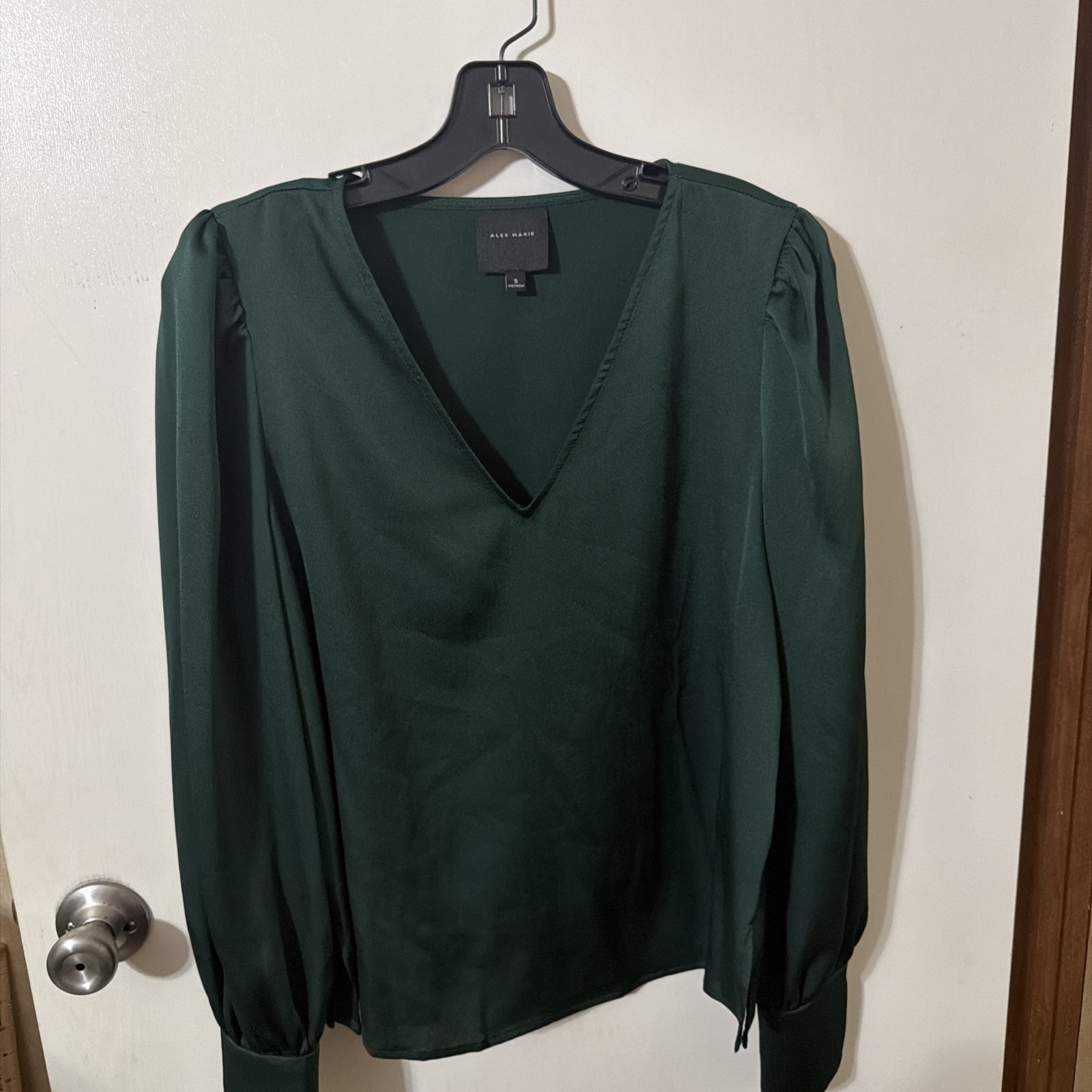 Alex Marie Green Long Sleeve Blouse Size S