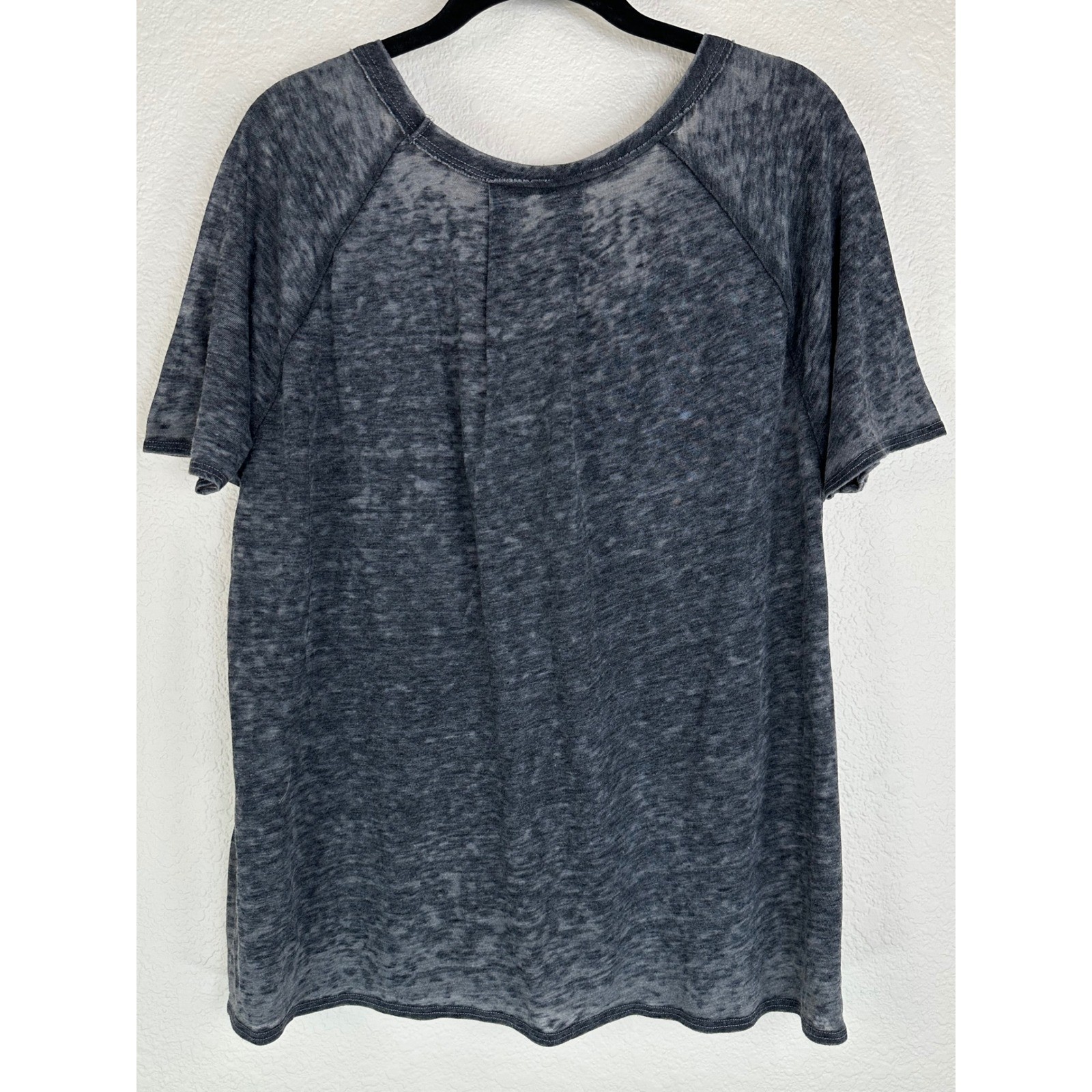 Chaser Sun Moon Stars Burnout Graphic Tee Women M Gray Y2K Boho Top