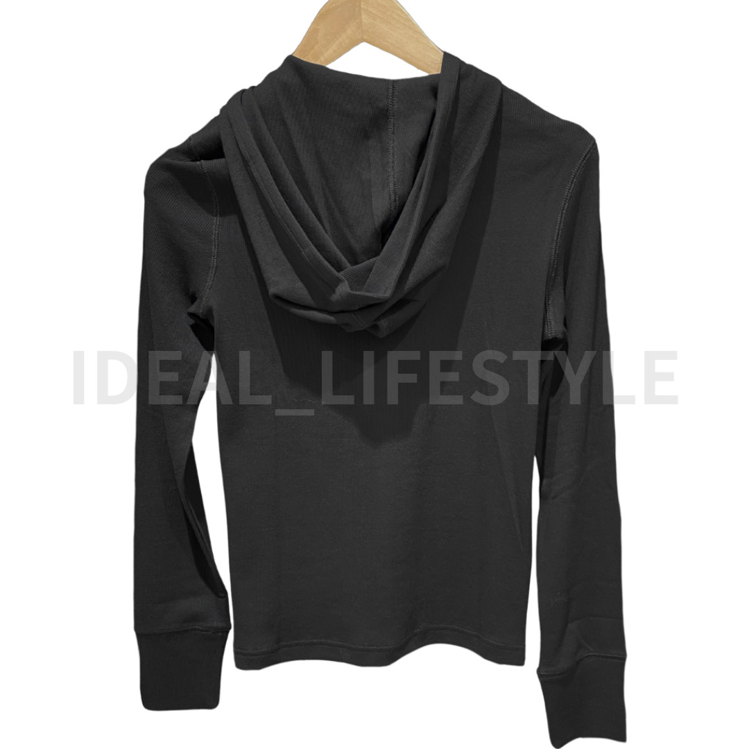 UNIQLO Hooded Ribbed T-Shirt S M L XL XXL 3XL Hoodie Top Women 488298 NWT