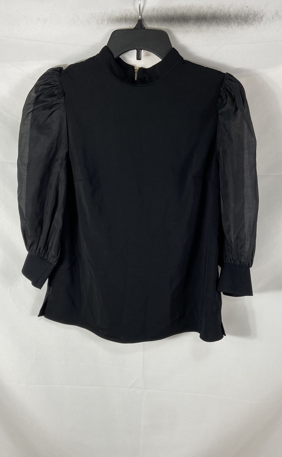 Ted Baker Women’s Micaeli Black Organza Volume Sleeve Blouse NWT Sz 1