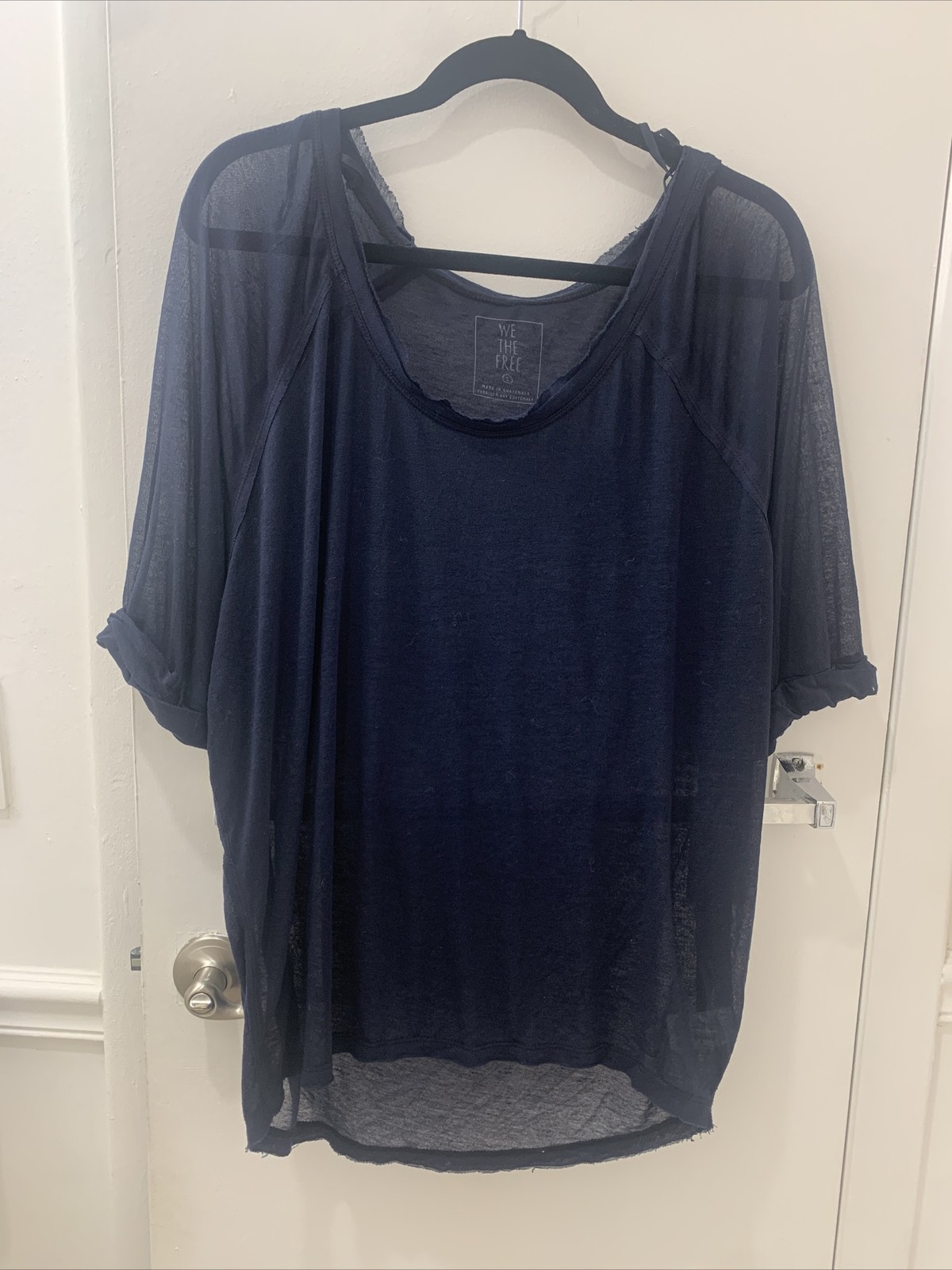 NWT FREE PEOPLE Moonlight Tee Retail $58 Midnight Color