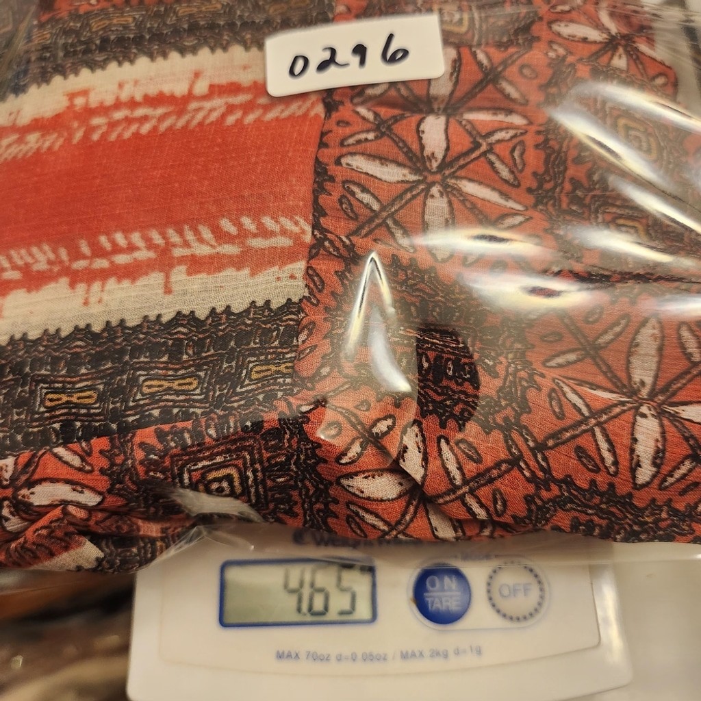 Knox Rose Ethnic Patterned Tunic in Coral Browns Gray Sz: S Oversized Flowy Boho