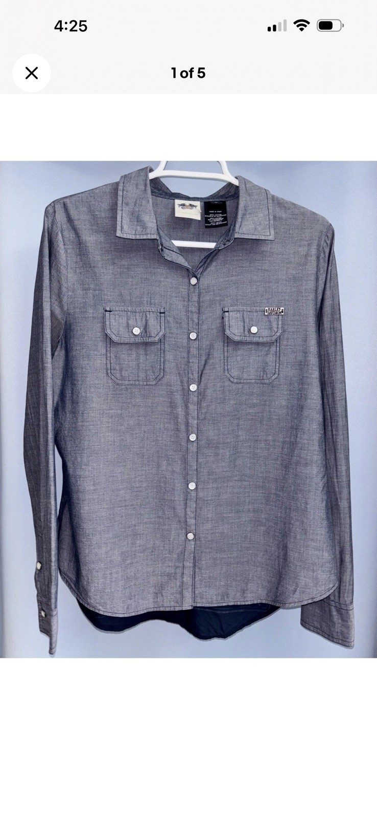Harley Davidson Womens Long Sleeve Shirt Medium missing tag