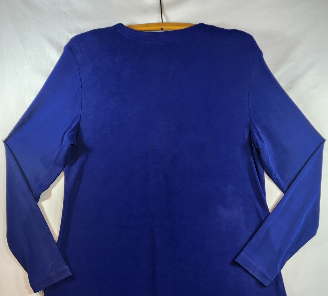 Rabbit Rabbit Rabbit Tunic Blouse Shirt Size 10M Blue Button Long Sleeve