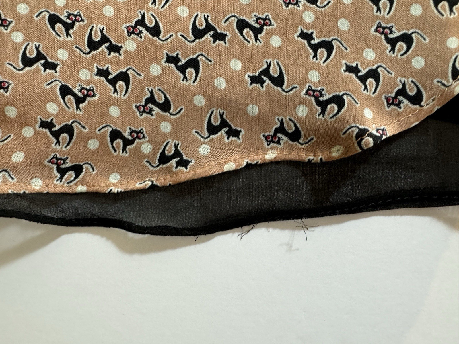 TCEC Women’s Small Racerback Tank Top Cat Pattern Blush Pink and Black