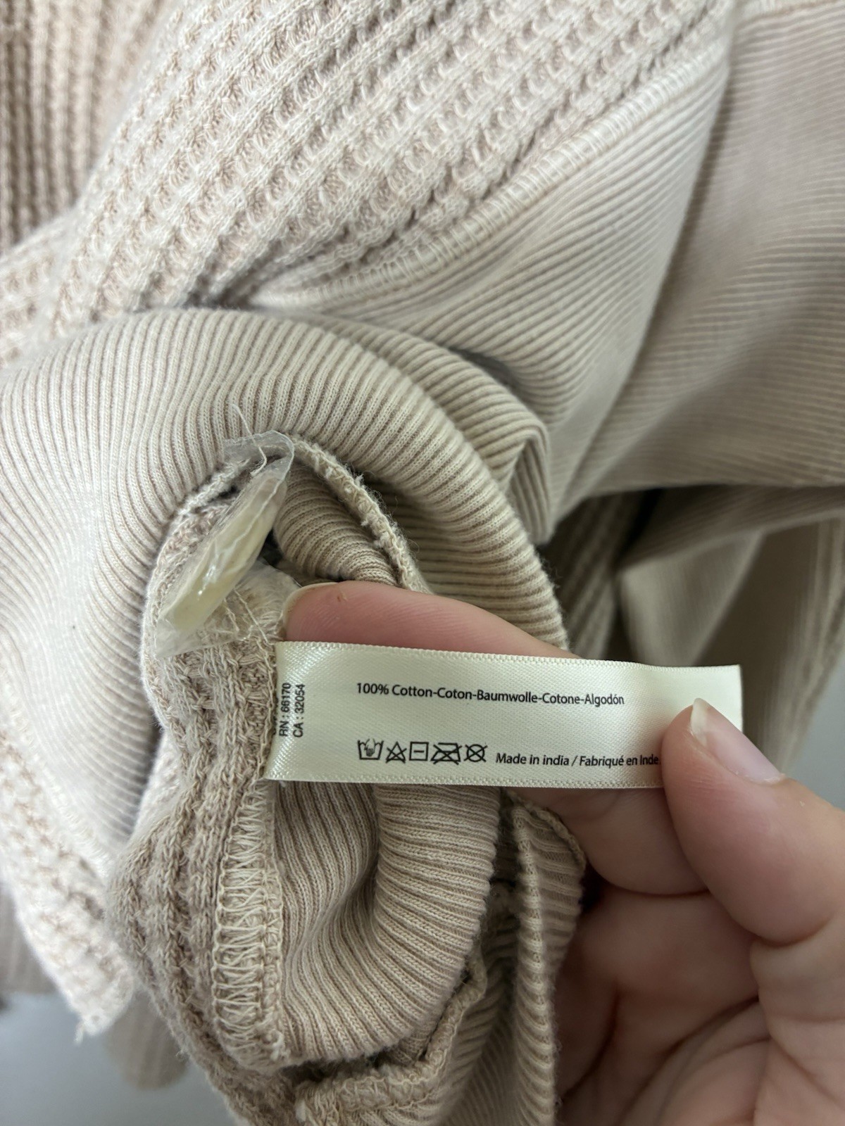 Free People One Scout Shacket Cotton Waffle Knit Button Front XS Oversized Boho