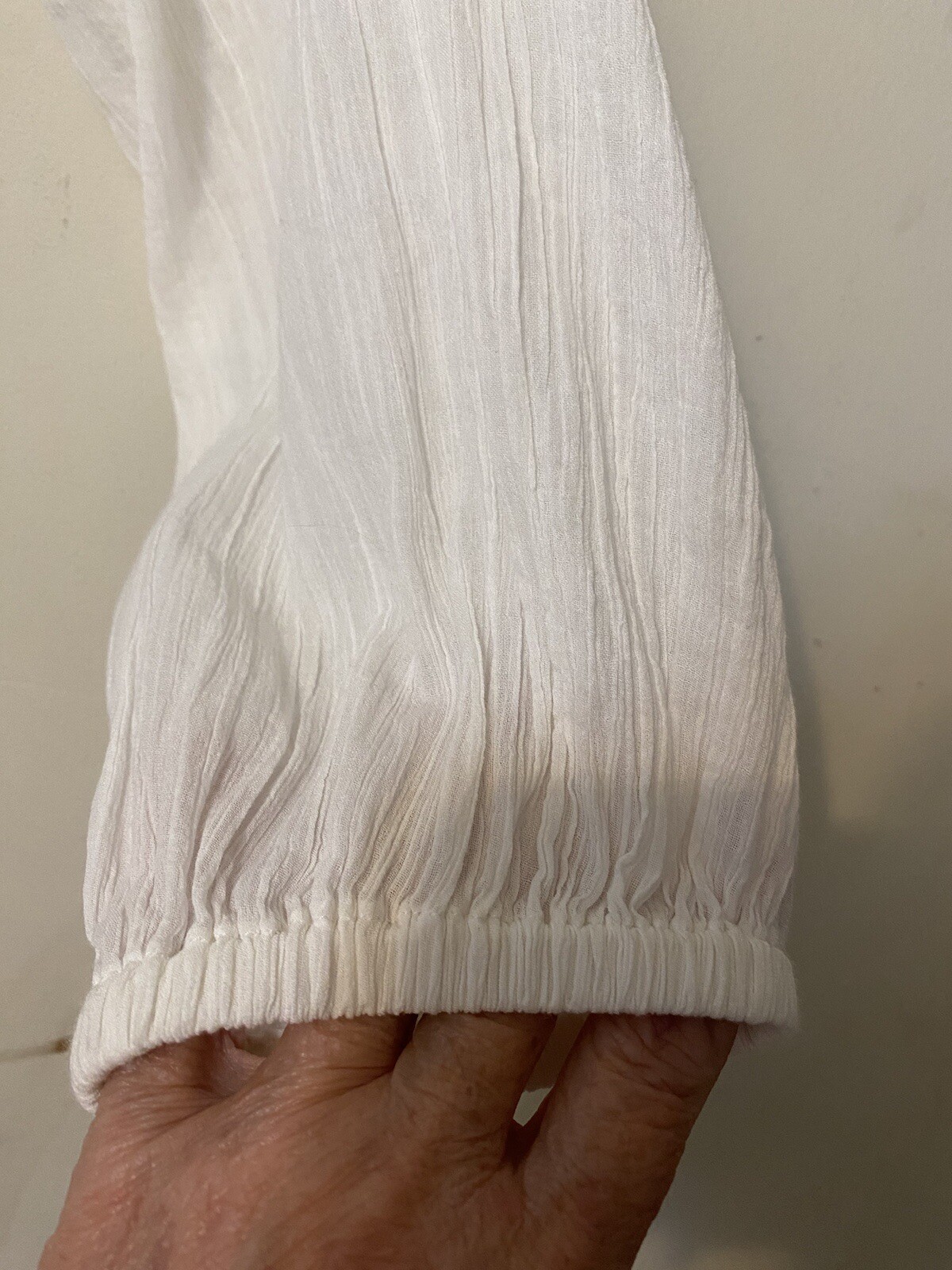 JONES NY SPORT PEASANT HIPPIE BOHO GYPSY CRINKLE FABRIC ELASTIC HEM RUFFLE M