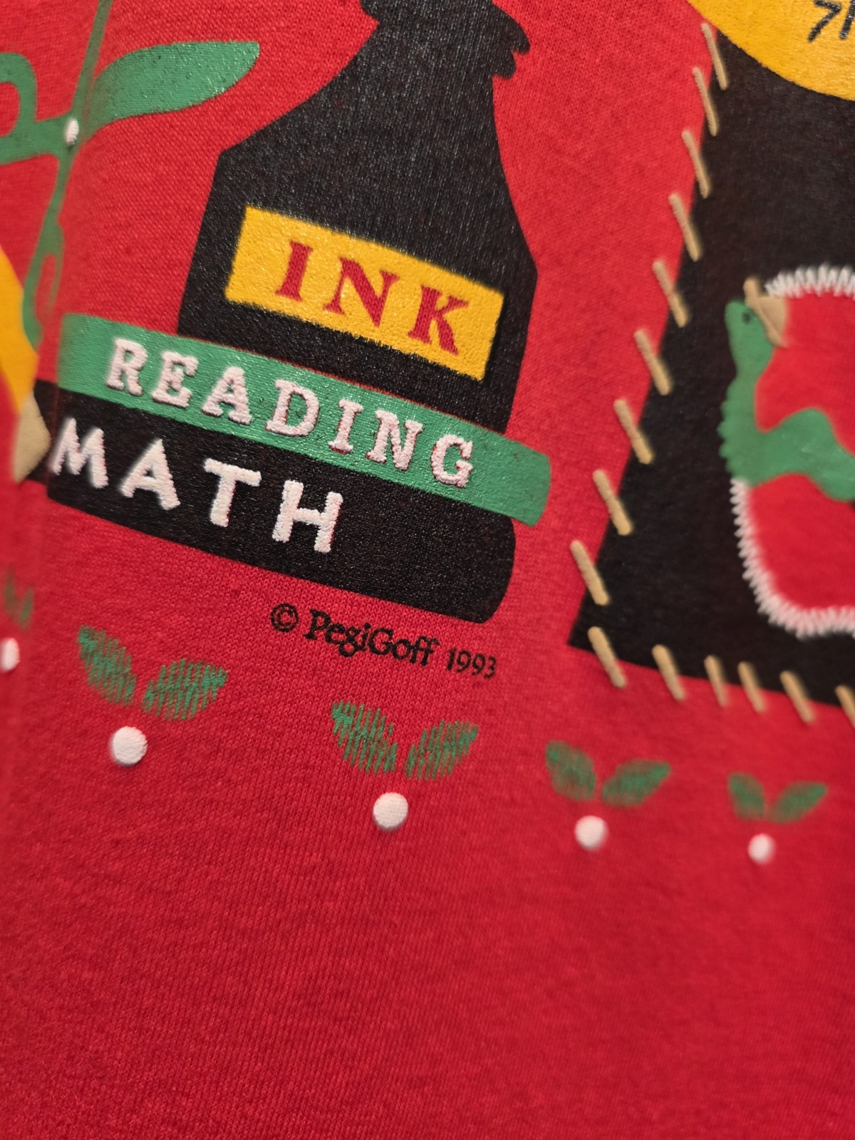 Vintage Cracker Barrel Shirt Art School Teacher Womens XL USA Red Single-Stitch