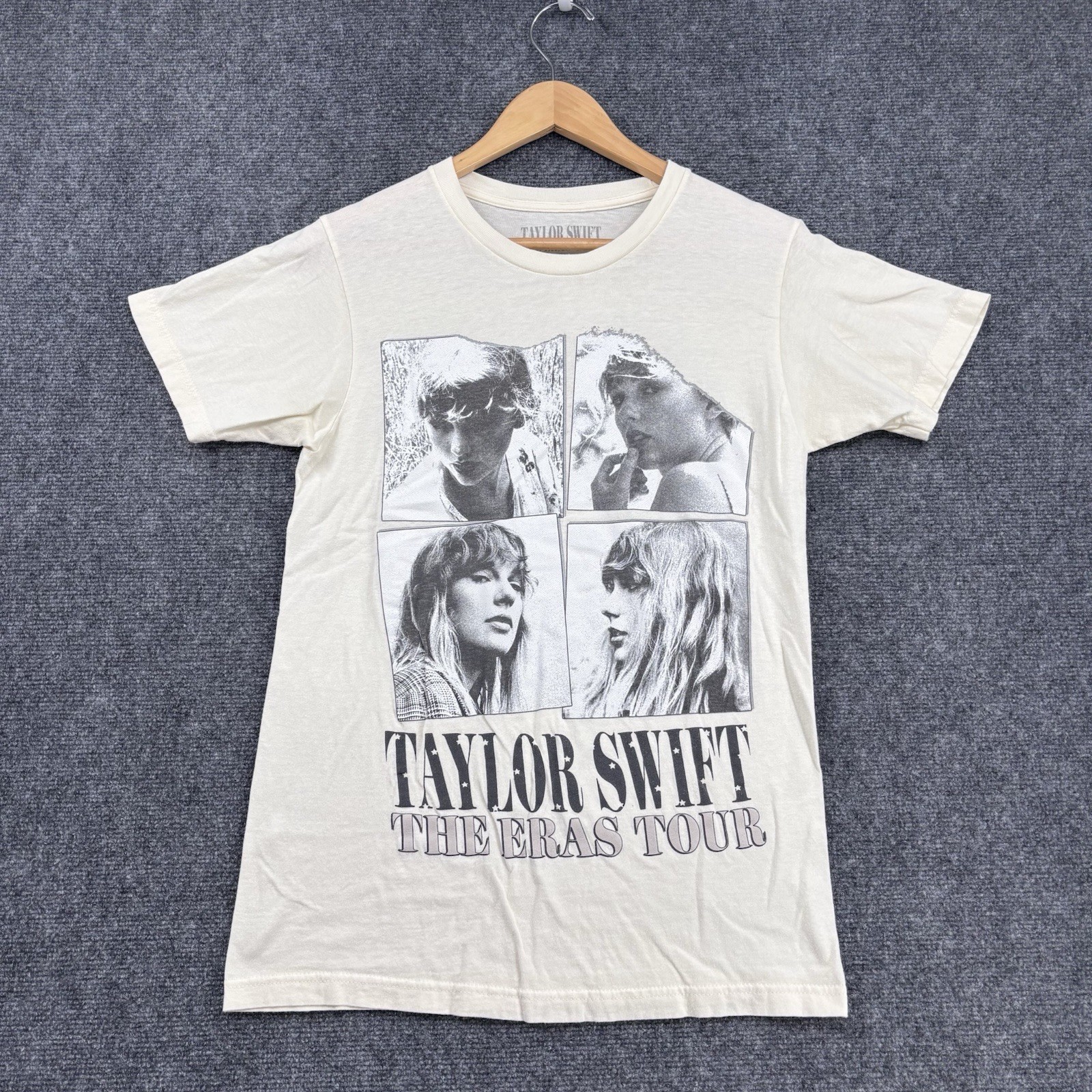 Taylor Swift The Eras Tour Folklore Album Crème T Shirt Women’s S 100% Cotton