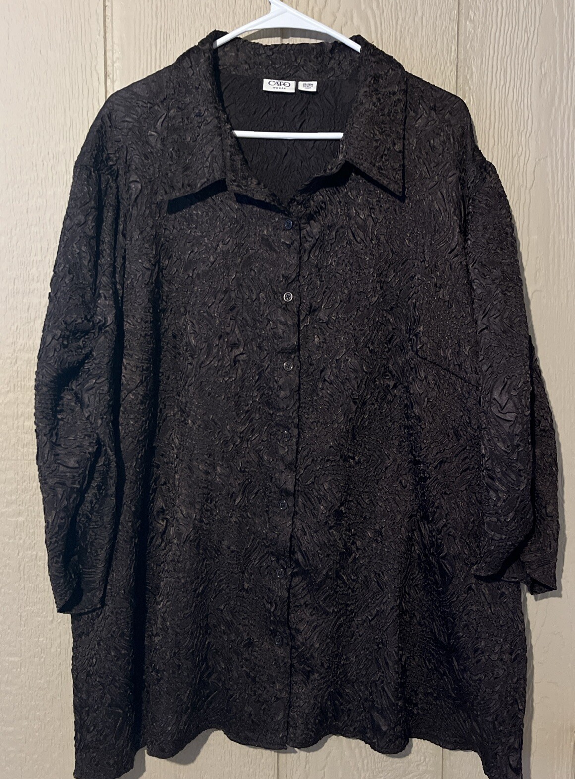 Cato Ladies Plus Size Top 26/28W Beautiful Design In A Great Dark Brown