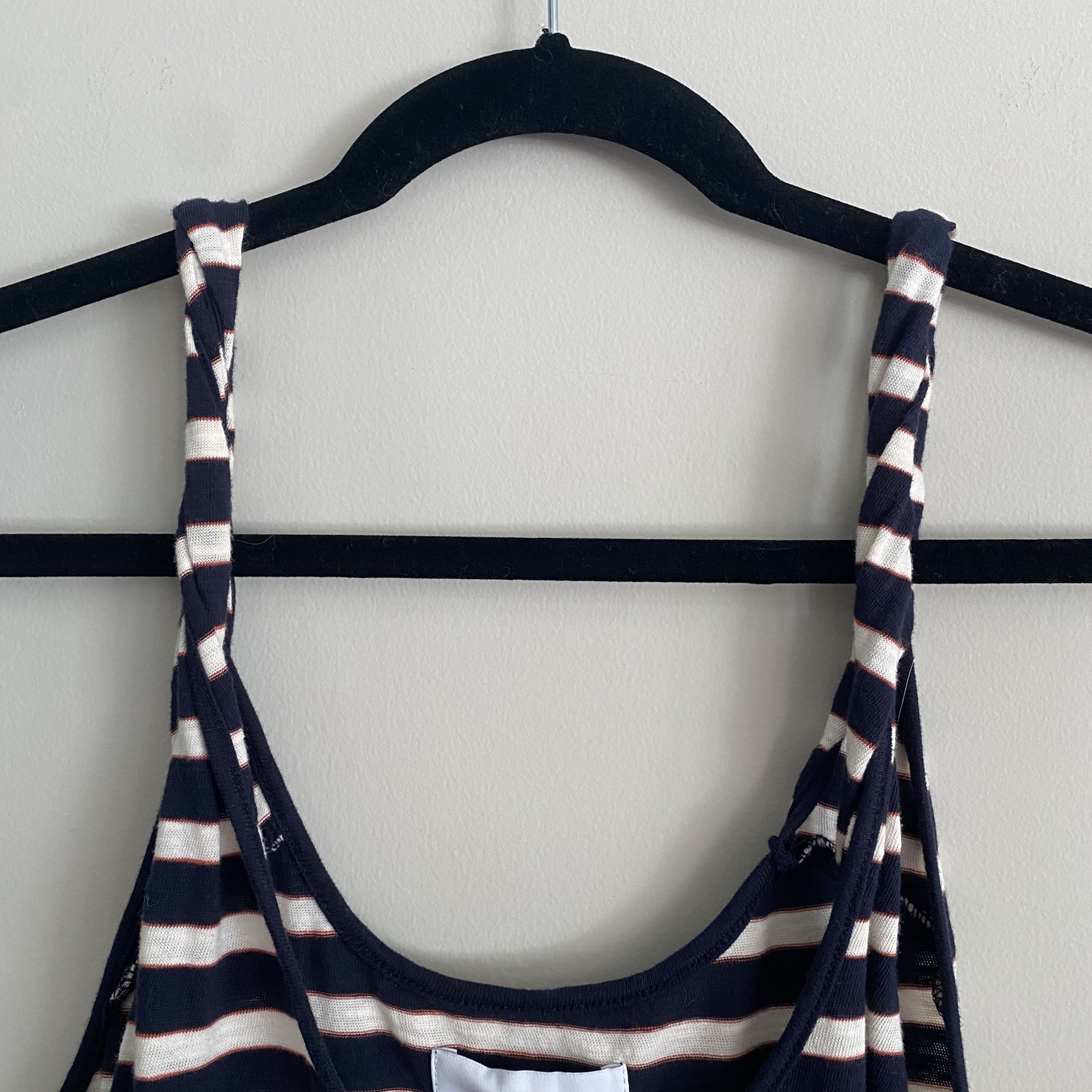 Current Elliott The Twisted Tank striped navy red white sz 2