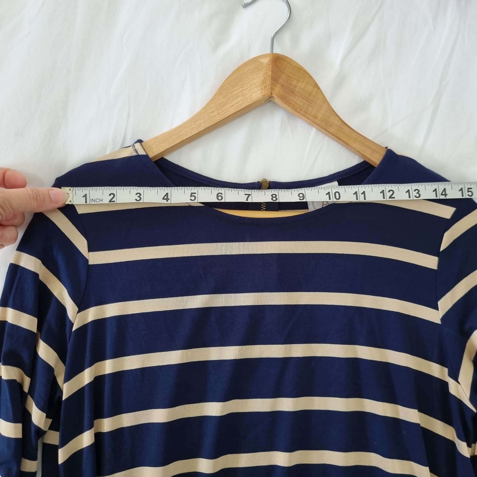 Brazillian A size Small Navy Flared sleeve Top, Classy Money Casual blouse