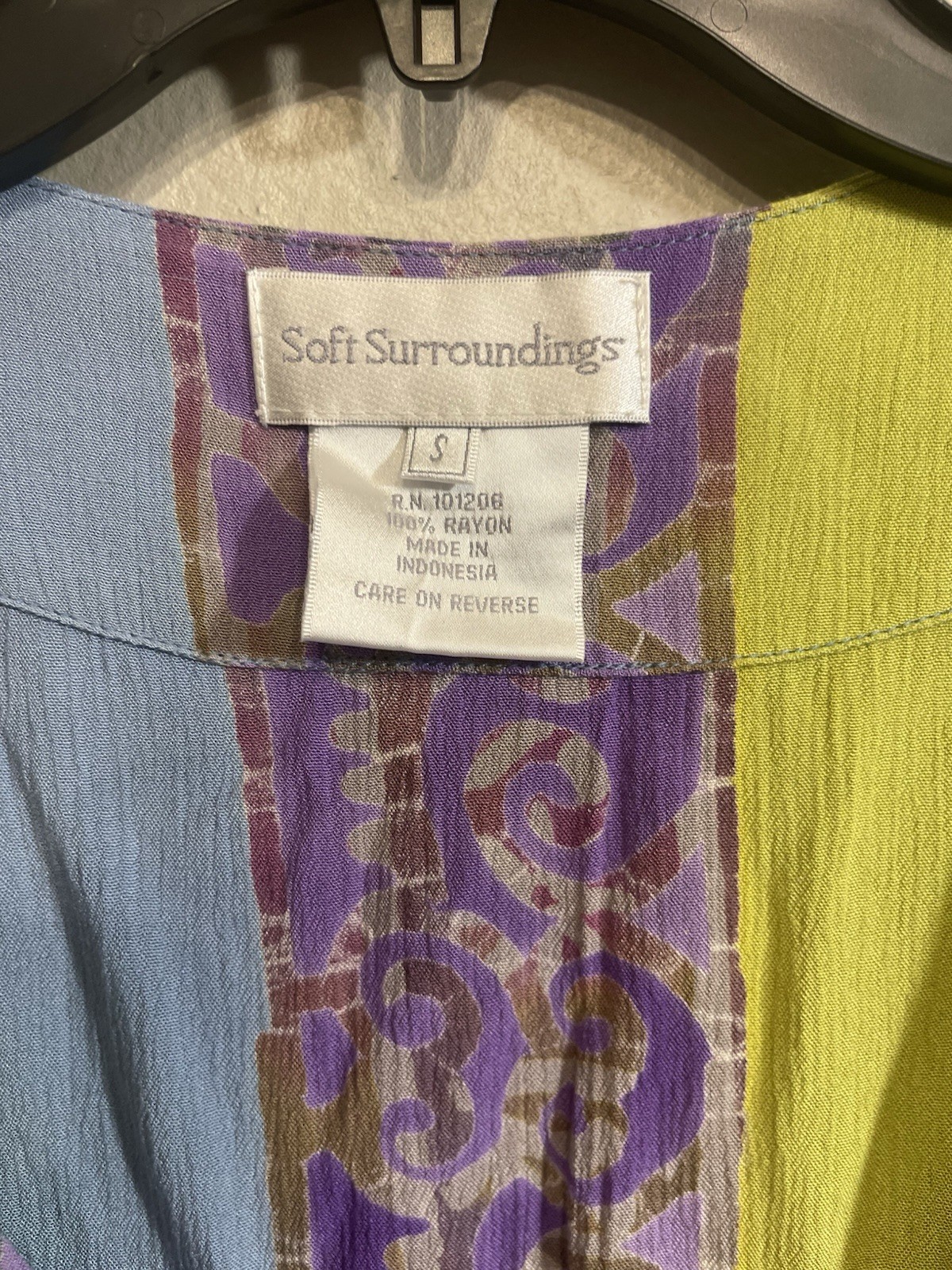 Soft Surroundings Small One Button Tunic Cardigan Top Boho Artsy Lagenlook