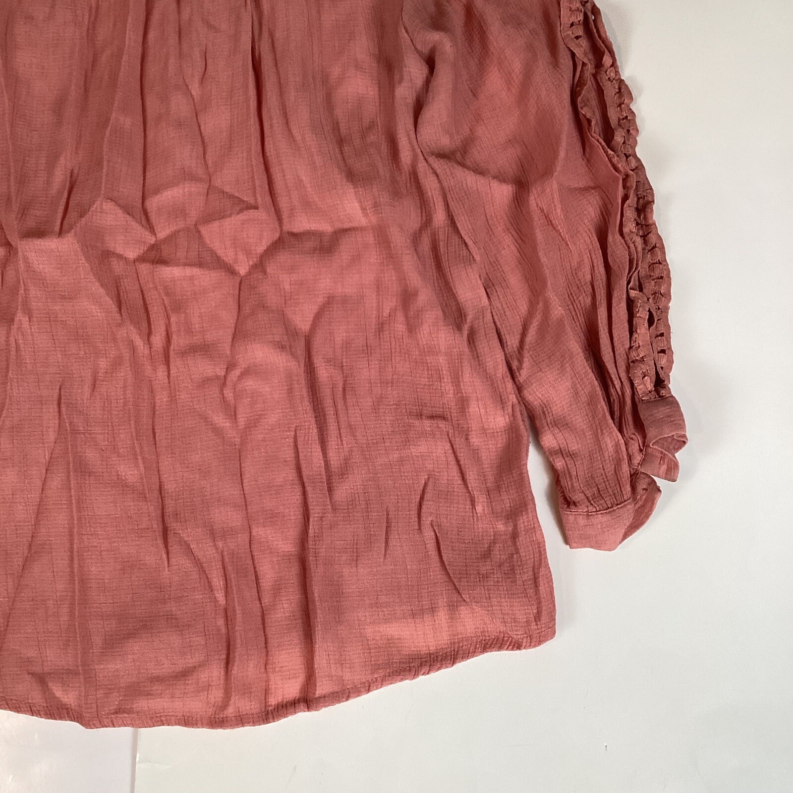 Sweet Wanderer Womens Blouse Shirt Top Sz L Large Long Sleeve Casual Solid
