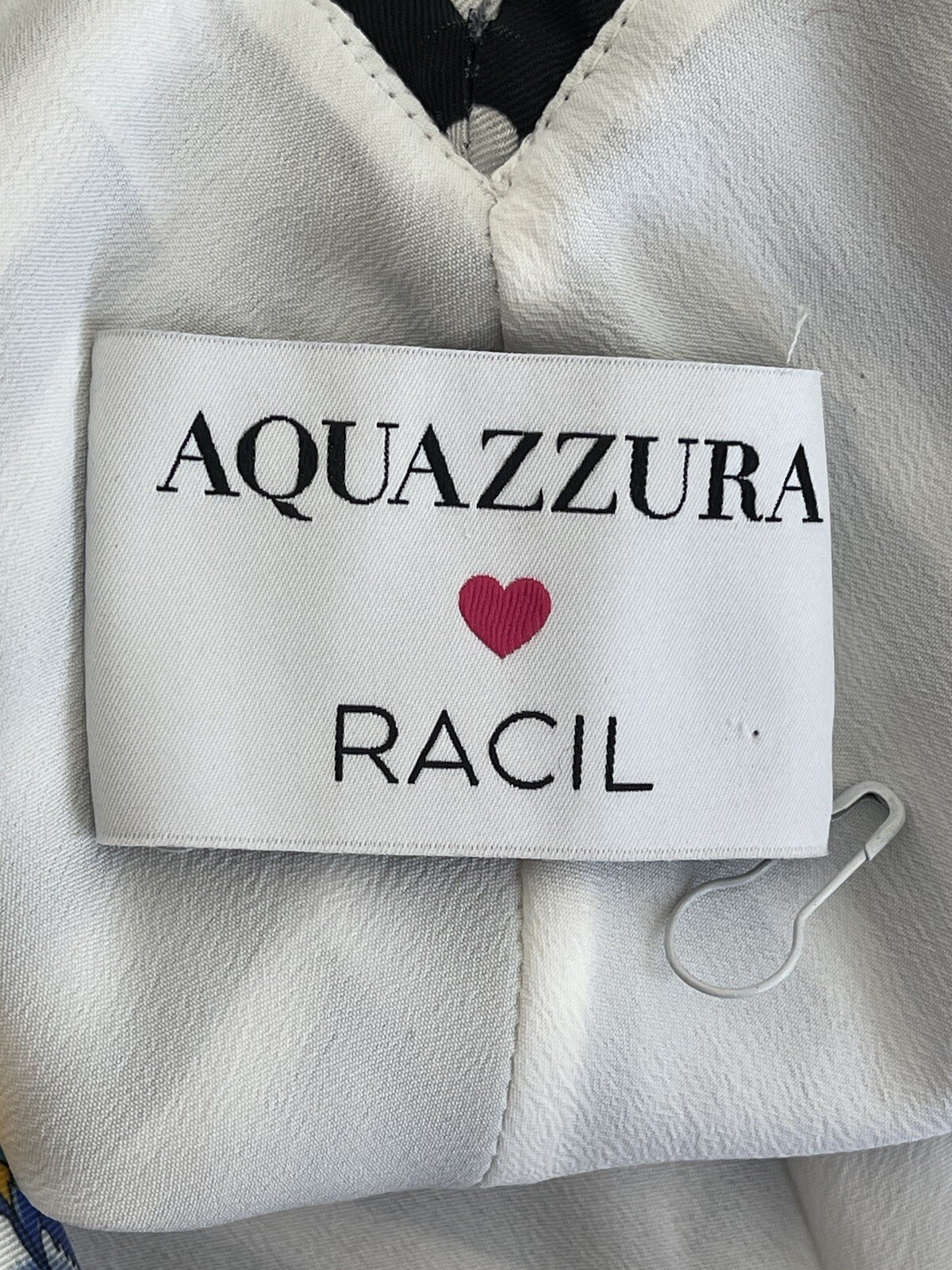 Aquazzura x Racil Designer Striped V-Neck Tie-Shoulder Tank Sz 38 Or 6 MSRP $500