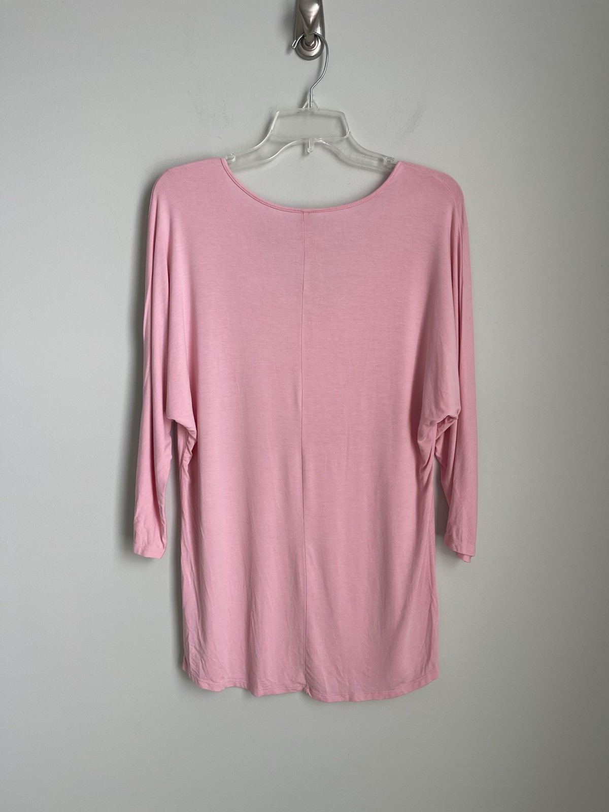 Ruby Ribbon Pink Strappy Tunic Top 3/4 Dolman Sleeve Stretch Size Medium