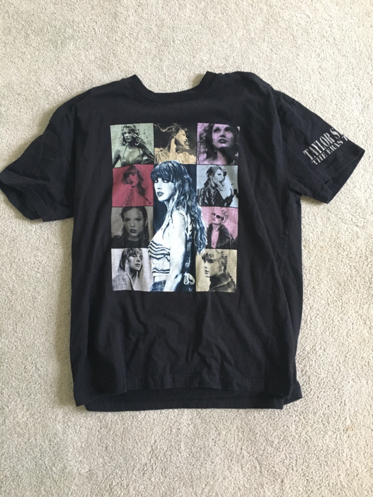 Original Taylor Swift The Eras Tour Black Shirt XS