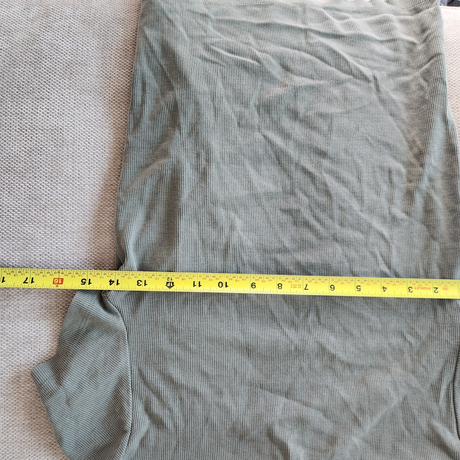Marine Layer Dark Green Small Lexi Rib Sun In Crew Tee NWT