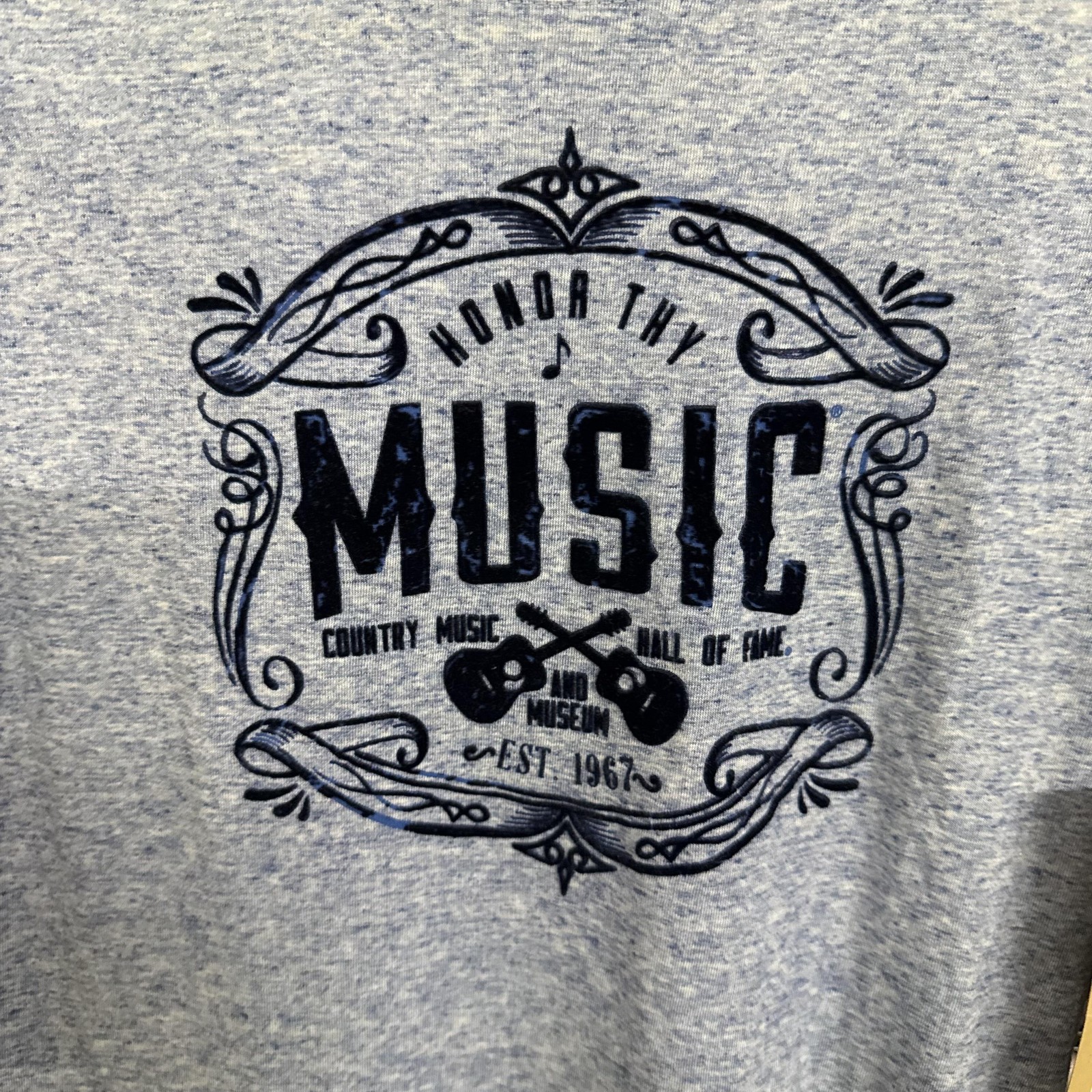 Country Music Hall Of Fame Shirt Womens Large Blue Music Tee Nashville NEW