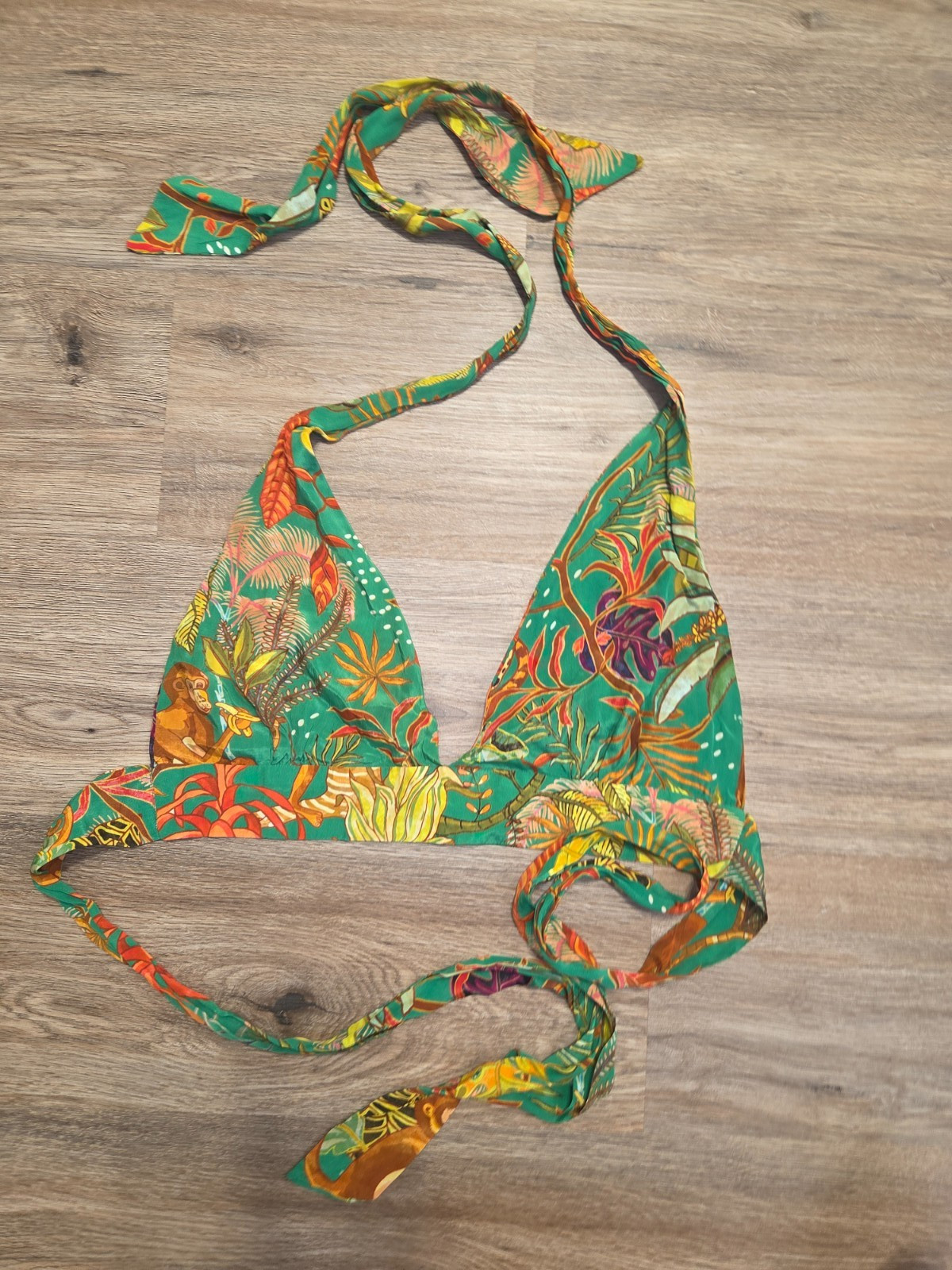 Just Bellina size S Floral Tie Crop Top Bra Tank Viscose