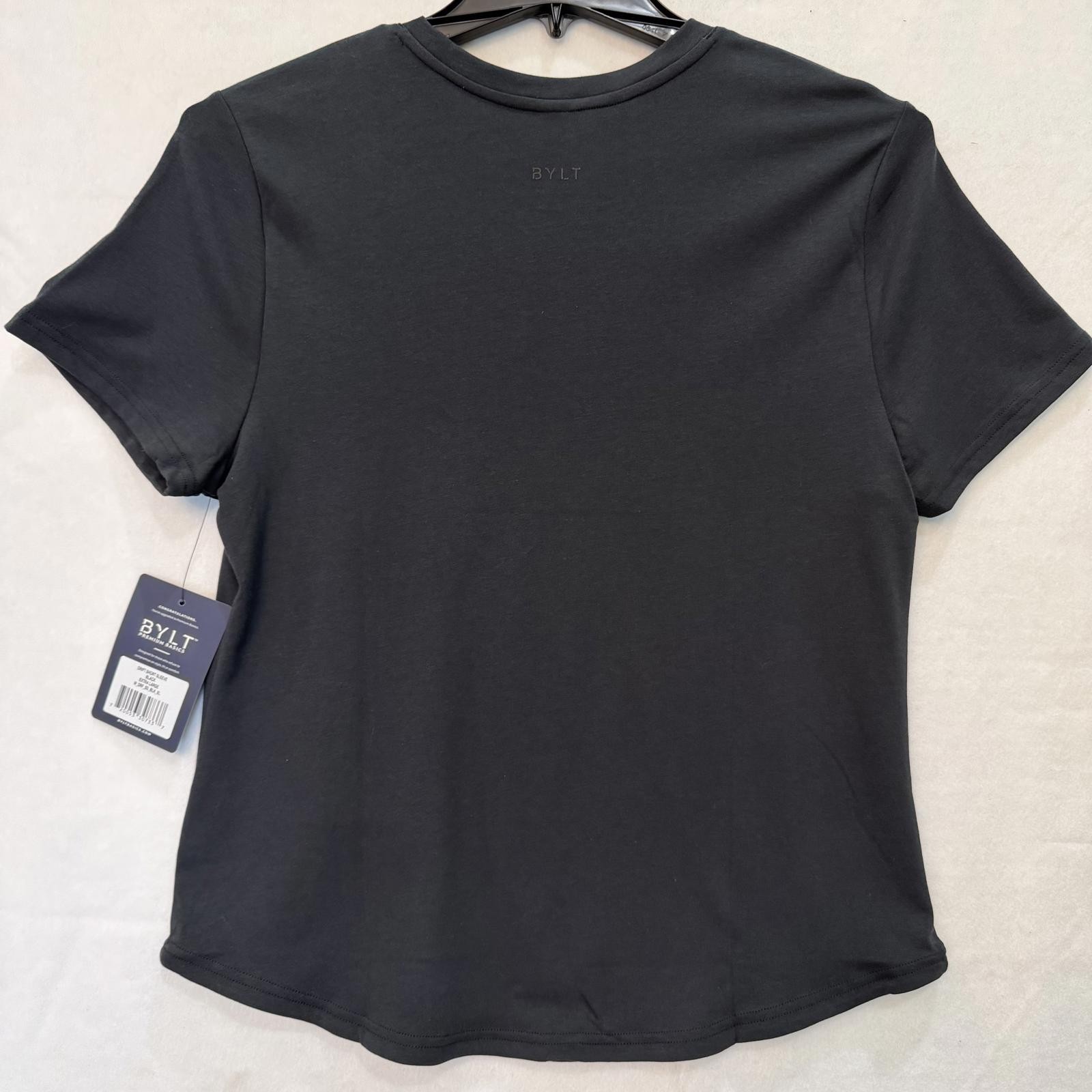 BYLT Premium Basics Drift Short Sleeve Shirt Women’s XL Black T-Shirt Drop Hem