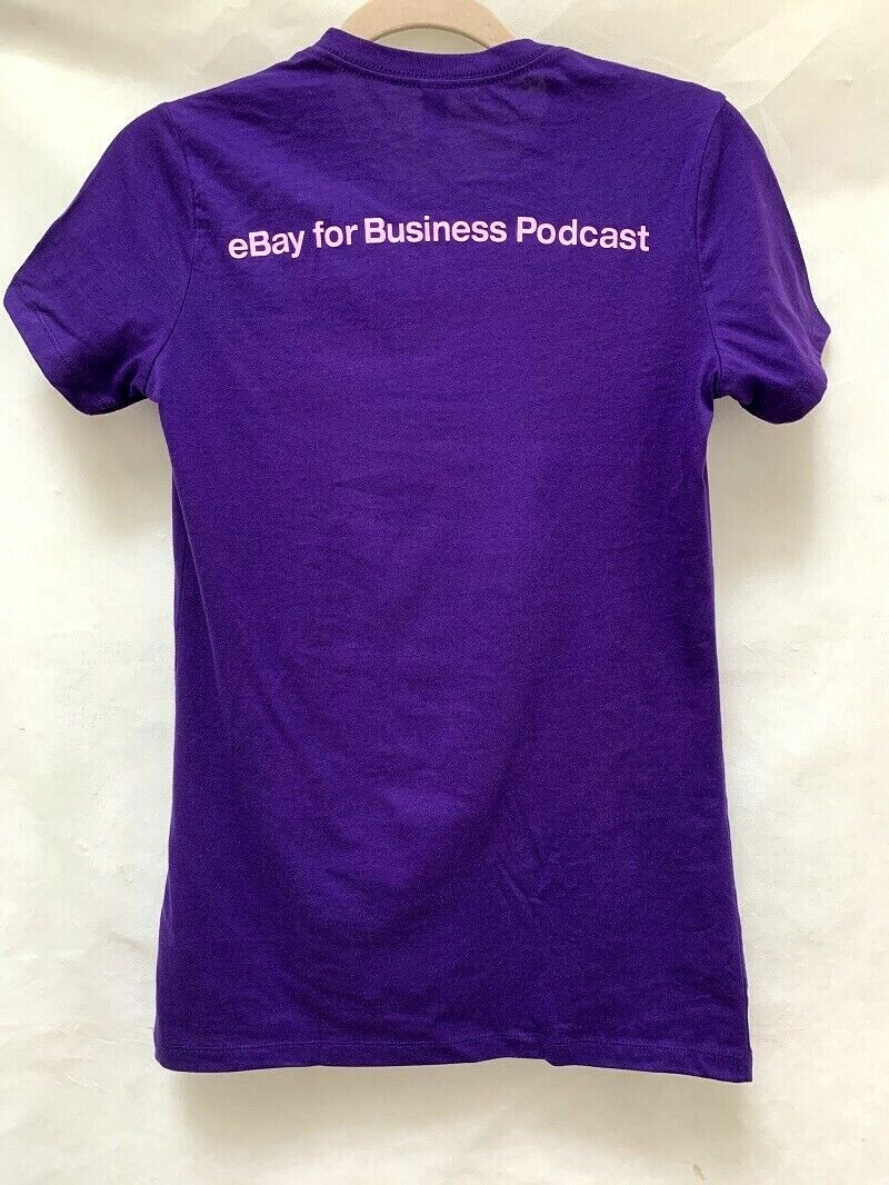 Ebay for Business Podcast Sz M T-Shirt Purple Pink Microphone Icon New Top