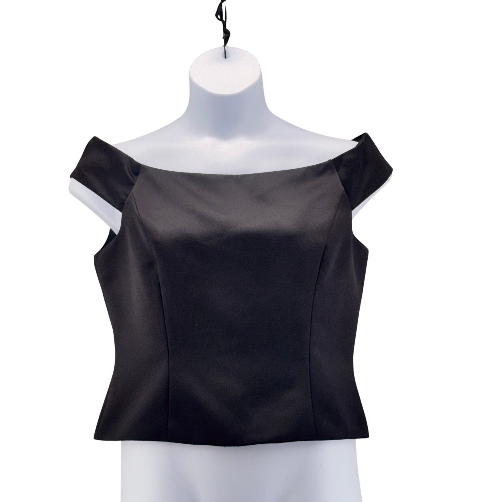 Shani Formal Top 10 Off The Shoulder Bateau Neck Satin Cocktail Evening Party