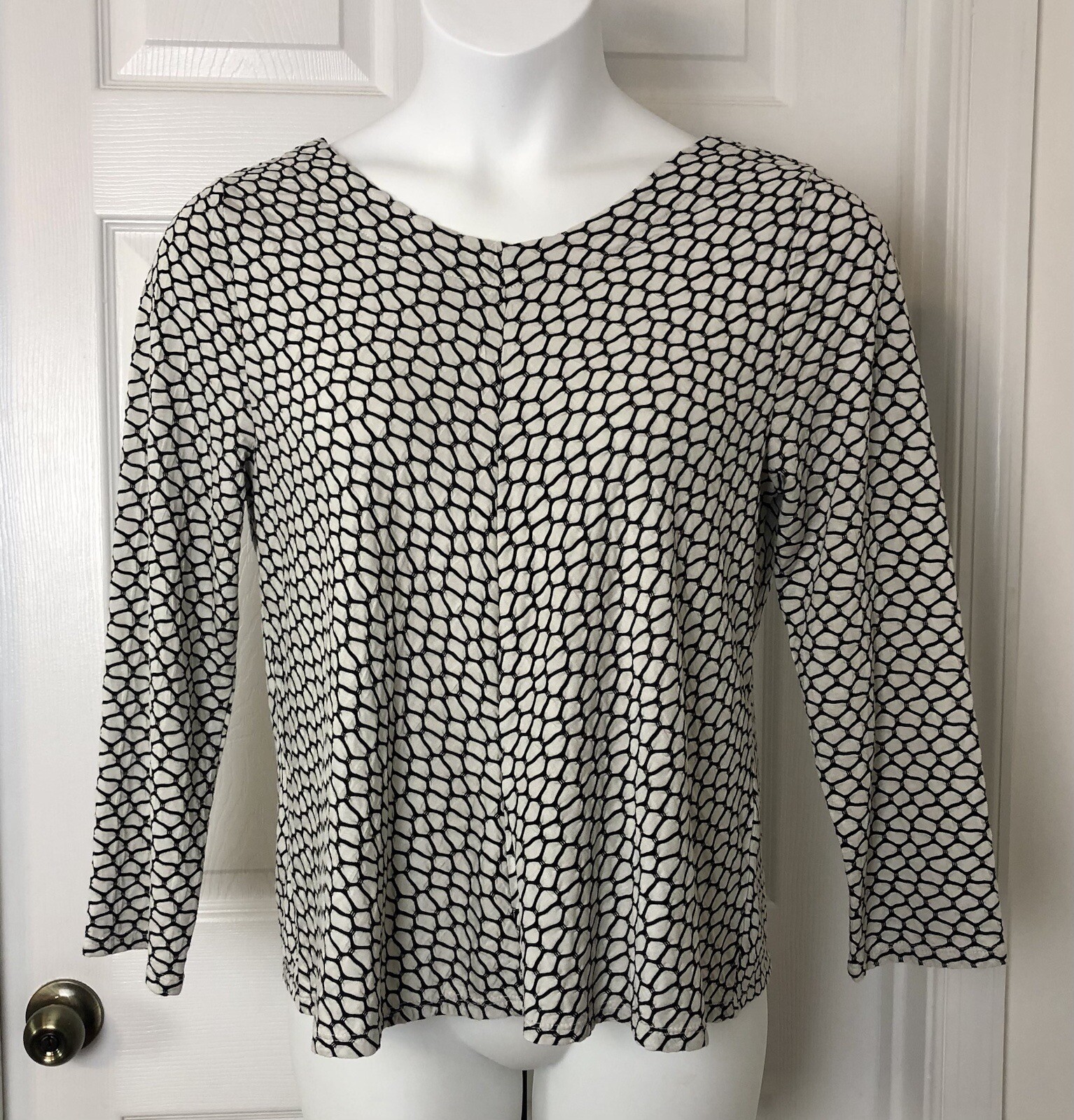 Habitat Lightweight Top Womens Large Textured Fabric Stretch Long Sleeve