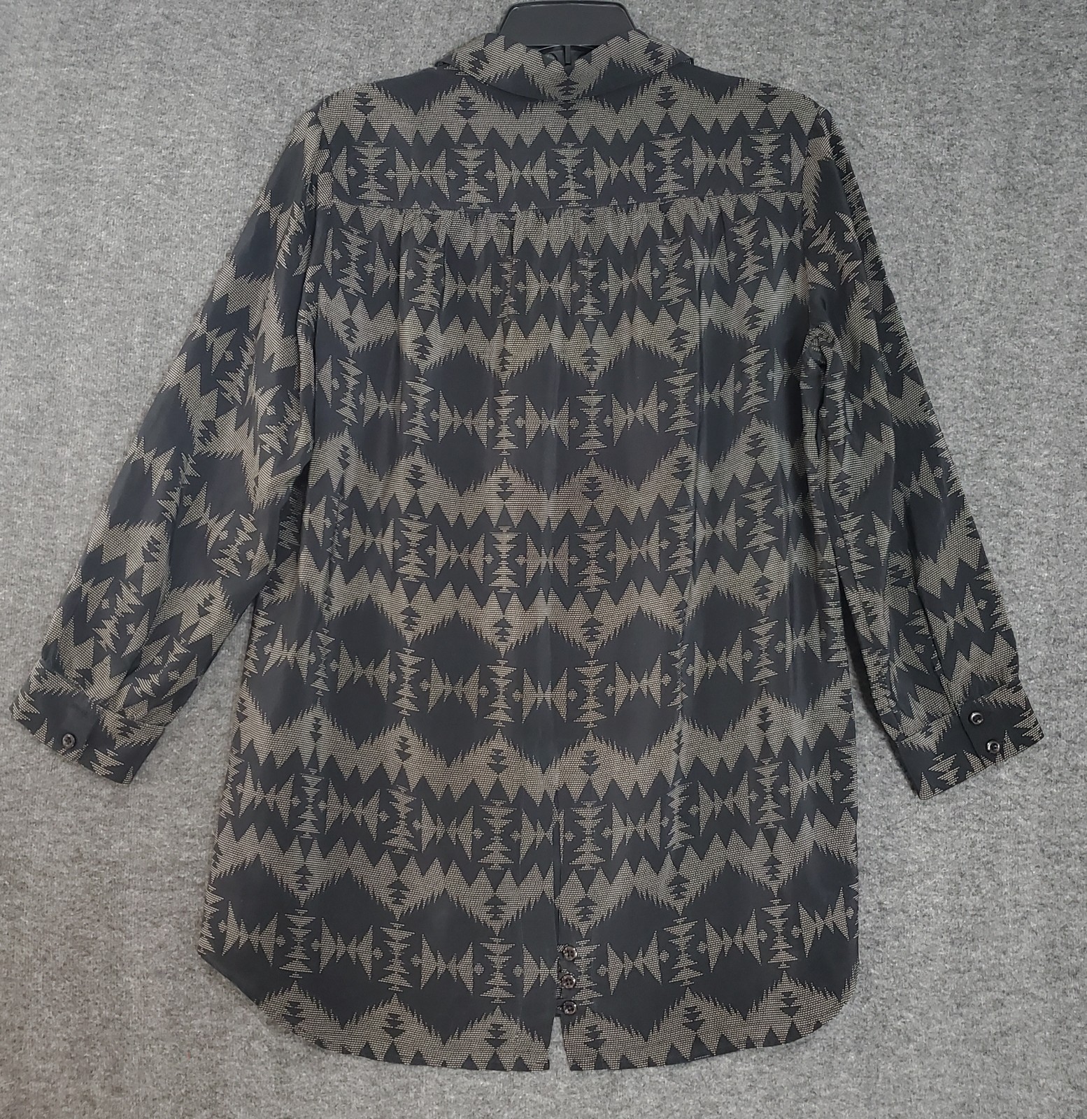 Pendleton Portland Collection North Plains Tunic Womens M Black Sonora Silk