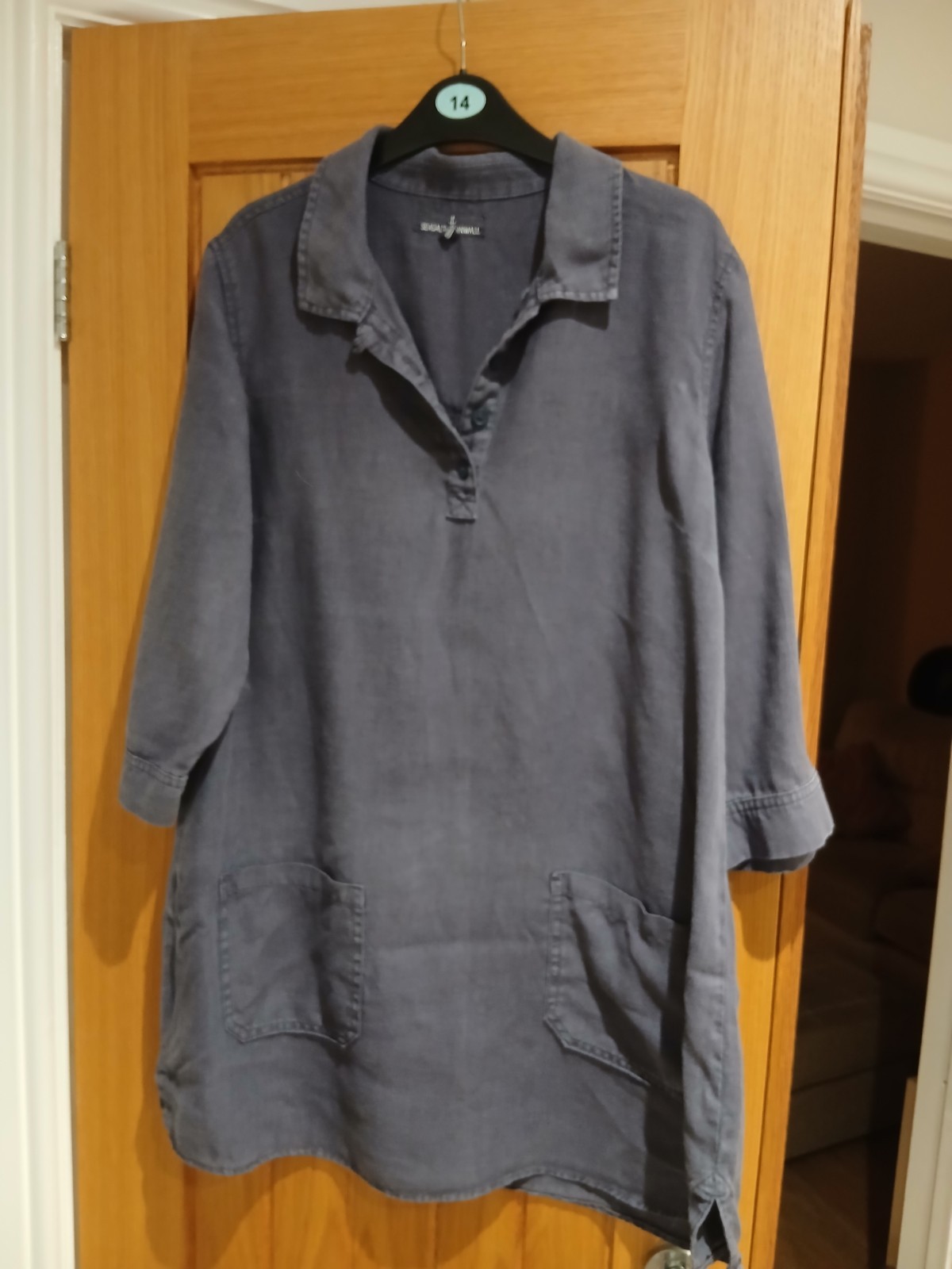 Seasalt Cornwall Artists Journey Shirt, Tunic, 100% Linen, Womens, Size 12