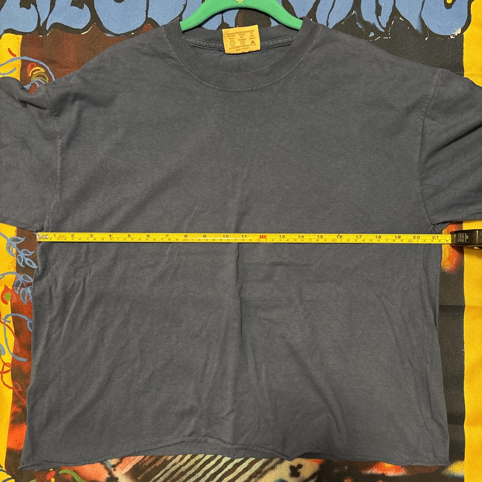 The Mountain T Shirt Ski Print Blue Large Cropped Short Sleeve Vintage, Boxy fit