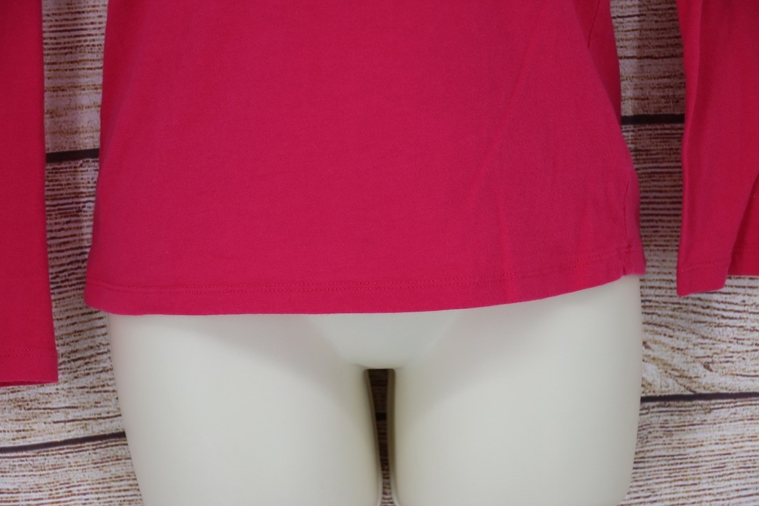 Active Basic Women’s Long Sleeve Top Medium Pink Stretch Crew Neck Casual Basic