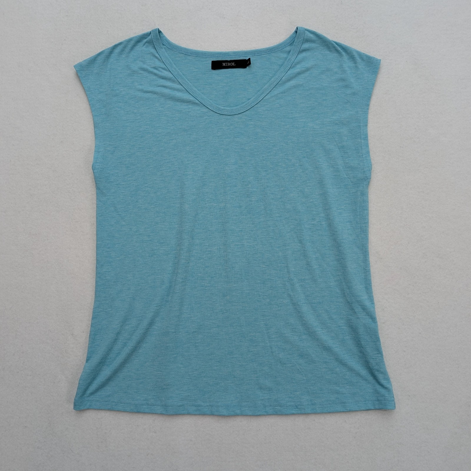 Mirol Women’s Tank T-Shirt Top Size L Blue Classic Colorful