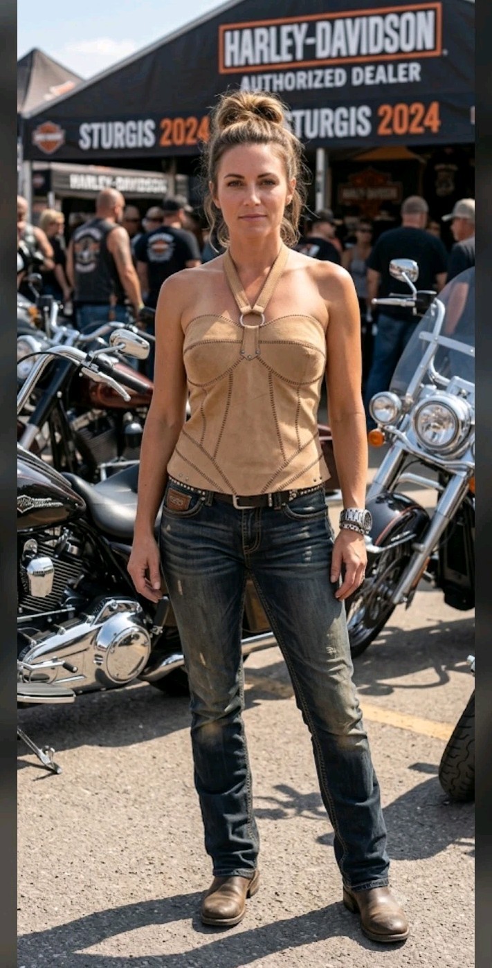 Harley Davidson Leather Halter Corset Laced Top Shirt Womens Large 14 Motorcycle