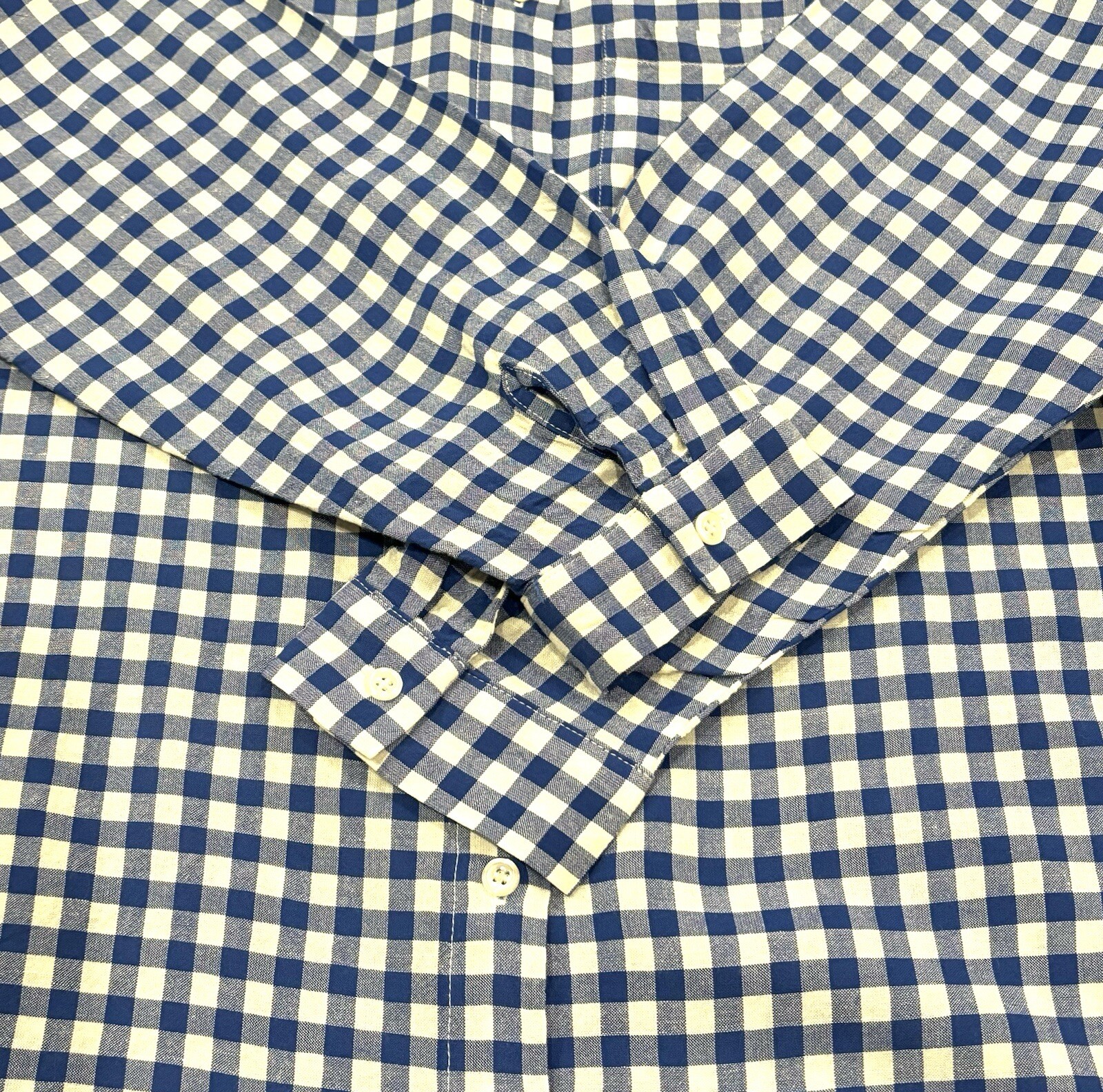 ANTHROPOLOGIE MAISON 123 BARDOT GINGHAM CHECK SHIRT S PREPPY COASTAL ACADEMIA
