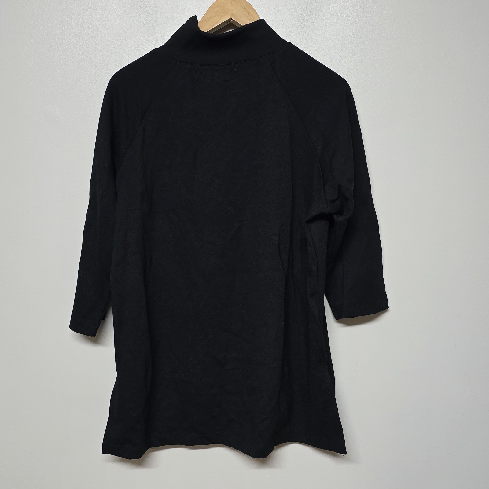 Holly Shae Georgia Black Embellished Tunic Top XS/M Mock Neck Plaid Buttons NWT