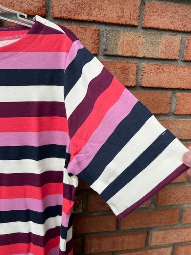 New $19.99 Tags NWT STYLE & CO Pretty Striped Cuffed Sleeve Knit Top 1X 2X 3X