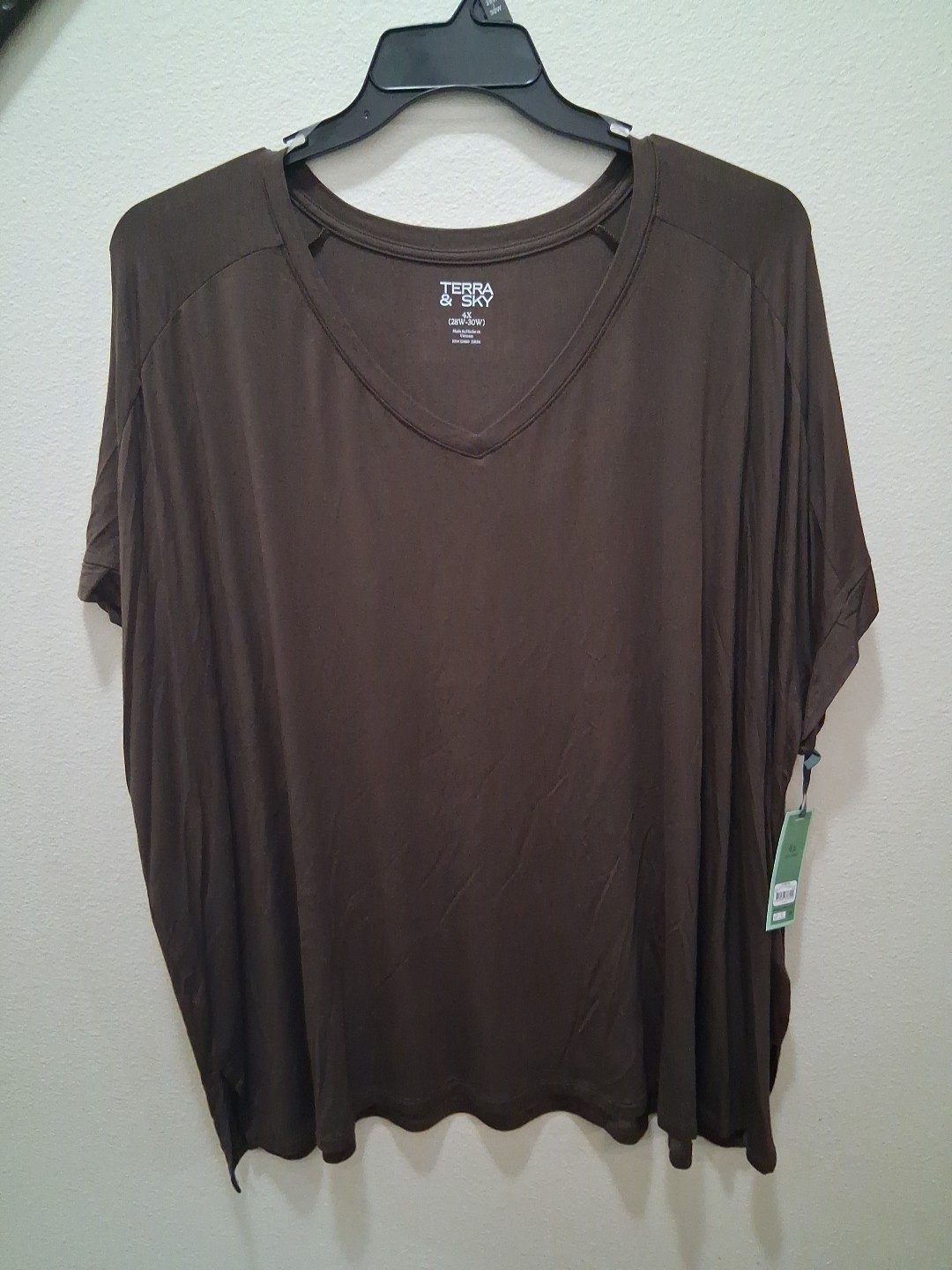 Womens Terra And Sky Plus Size 4X 28W-30W Tunic Tee Shirt NWT