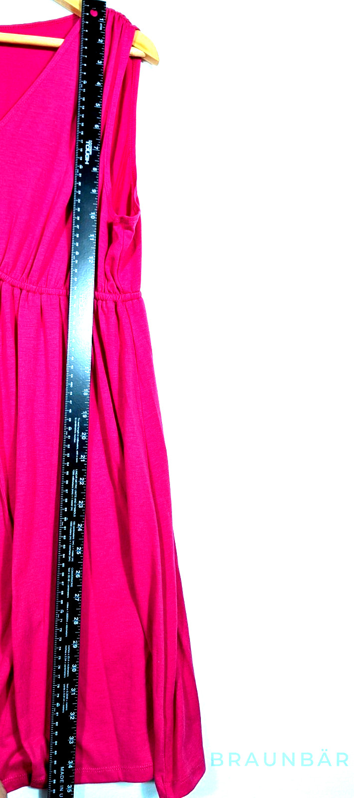 Faded Glory Women’s XL16-18 Long Sleeveless Tunic Blouse Fuchsia Pink Empire