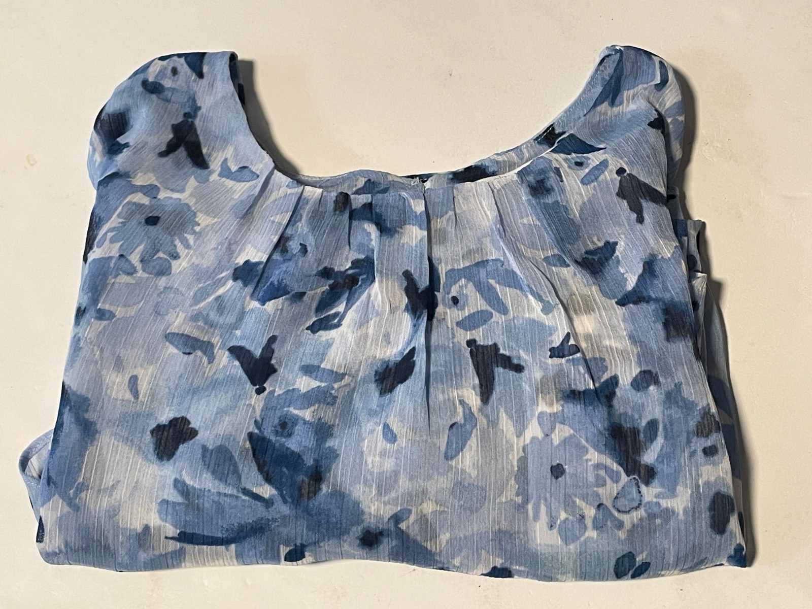 Cristina B sleeveless layered shirt top womens XL blue new