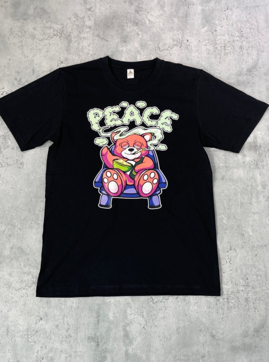 *NEW* PEACE Smoke (Small) Black Tee, Access Apparel Brand unisex, DTF image