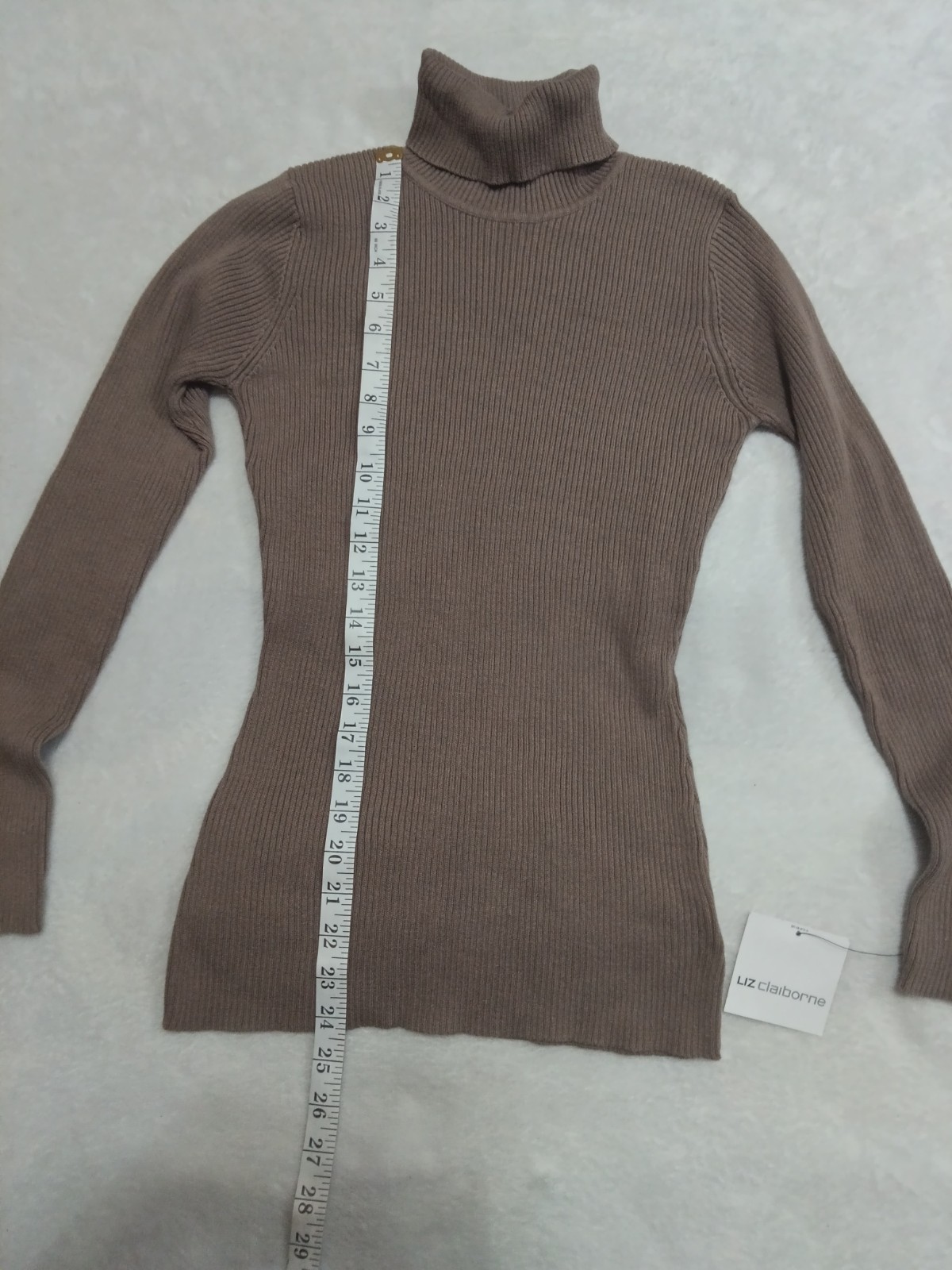 Liz Claiborne Turtle Neck Smokey Taupe Women’s Size S Comfortable Nwt