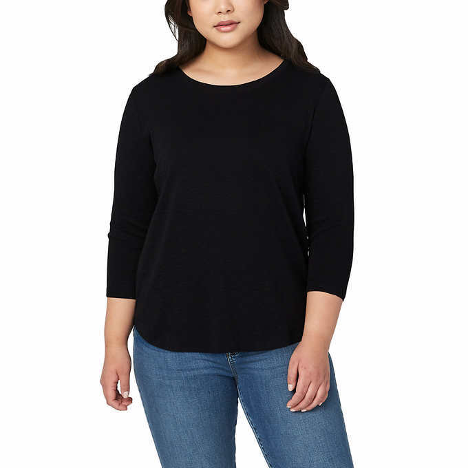 Kirkland Signature Top 100% Cotton Slub Tee -8 COLOR Choices NEW SZ XS-3X