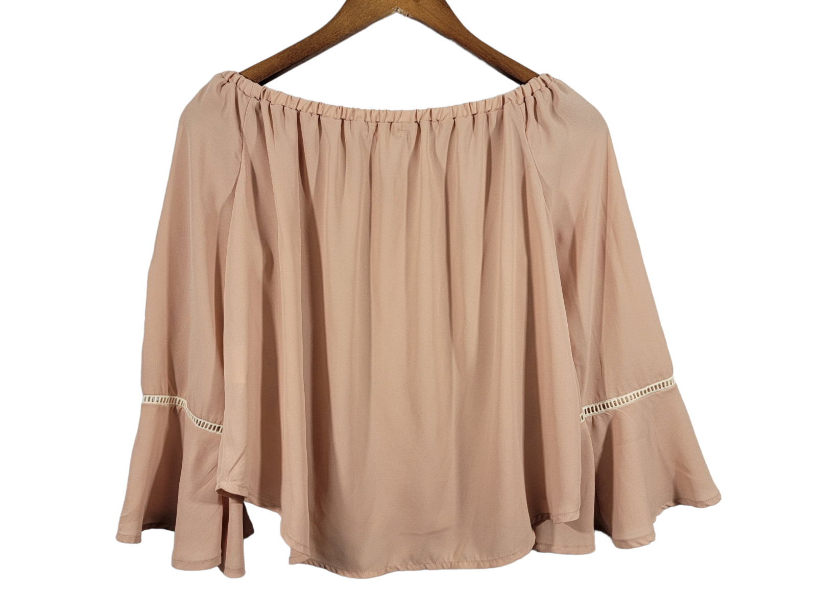 Gianni Bini Women’s Size Small Crop Embroidered Floral Boho Top Balloon Sleeve