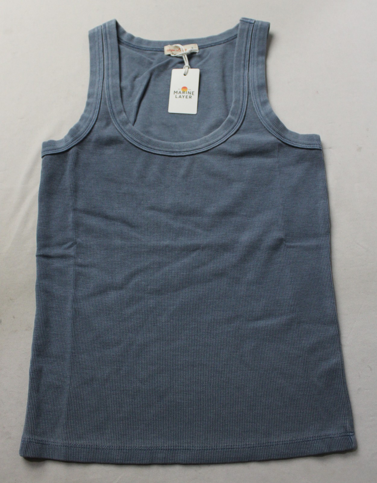 Marine Layer Women’s Lexi Rib Sun-In Tank Top AC2 Vintage Indigo Small NWT