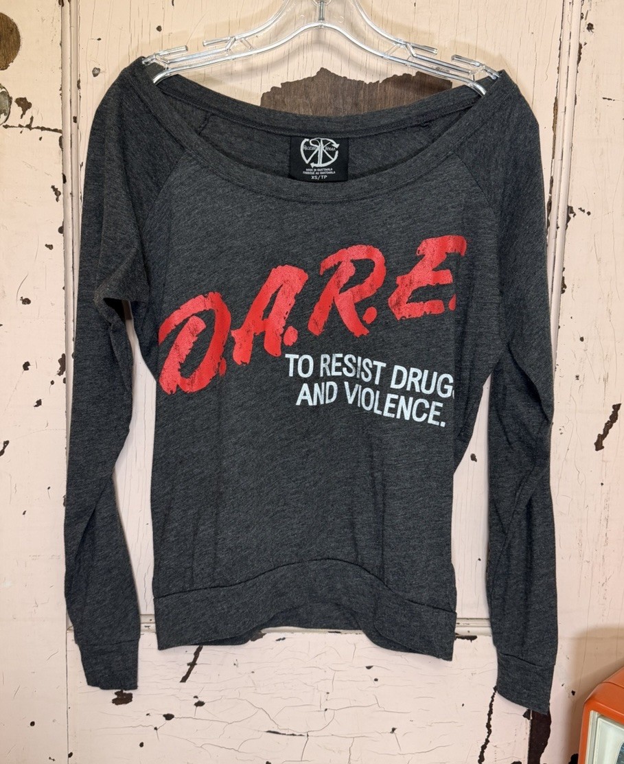 Vintage 1980’s / 1990’s DARE Anti Drug Campaign Women’s Boat Neck Shirt