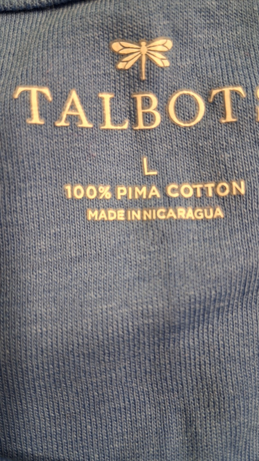 Talbot’s Plain Blue Tee With Pocket and Short Sleeves Misses Size L