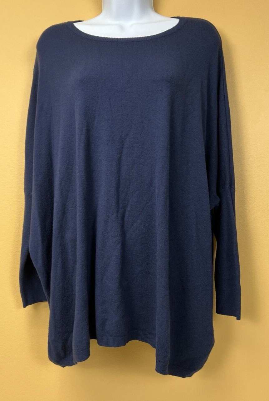 Meo Meli Knit Sweater One Size Top Dolman Sleeve Minimal Lagenlook (Cashmere?)