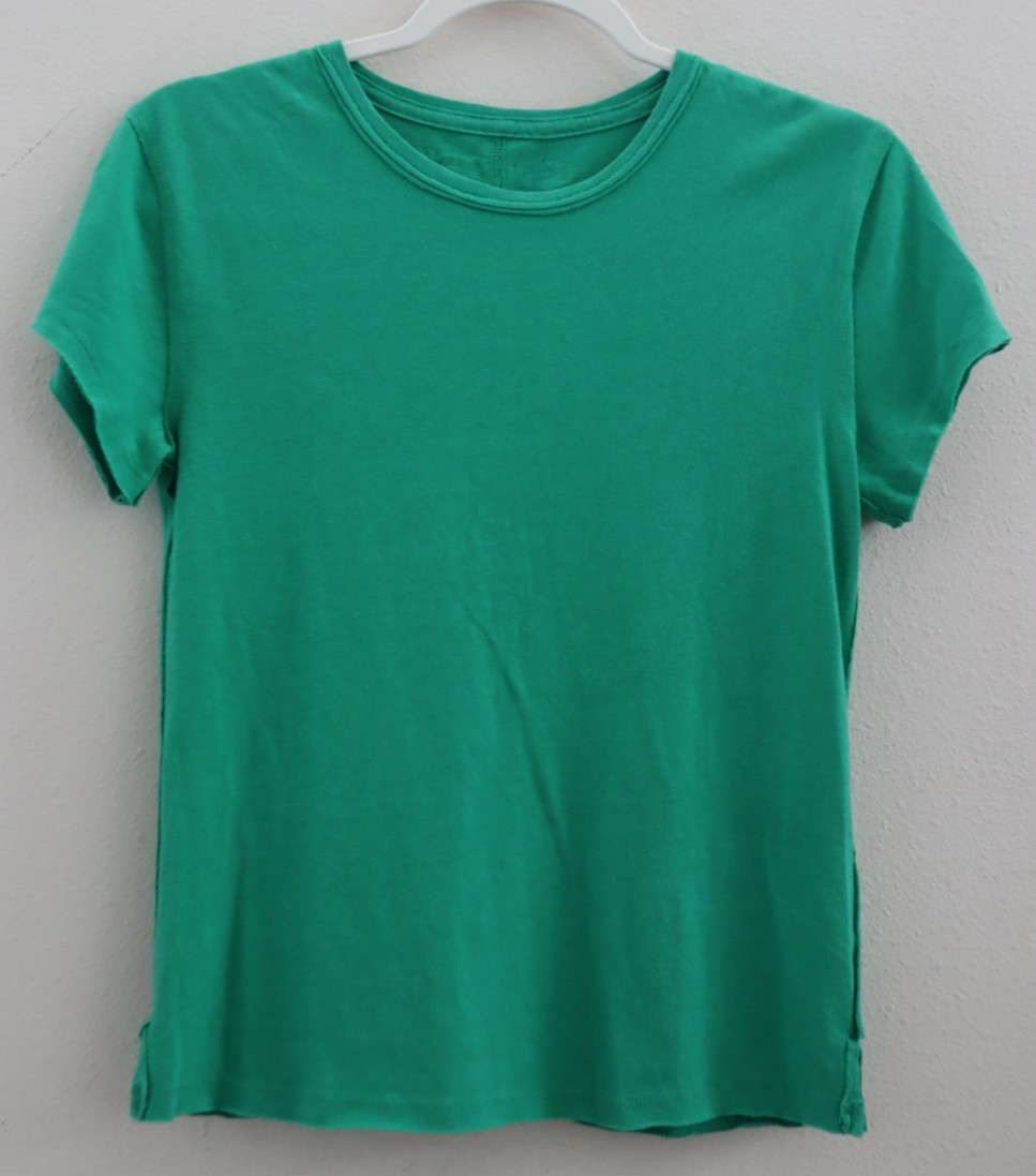 We The Free x Free People OB2182390 Women Sz XS Green Relaxed Slim Fit Nova Tee