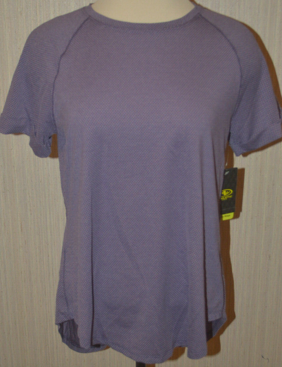 Women’s Athletic Works Purple Blend Short Sleeve Ltwt. Shirt Top Sz S, M, L